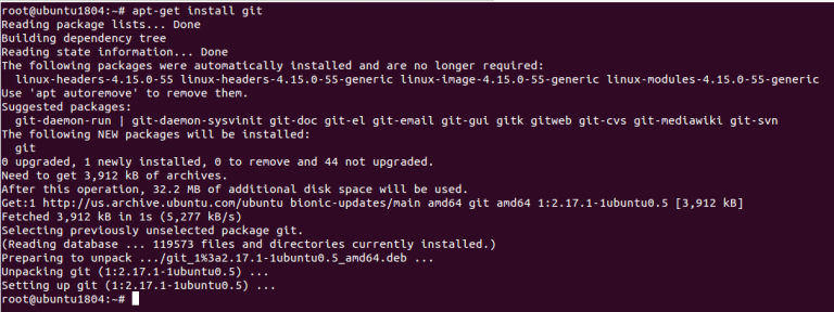 Проверить установлен ли git ubuntu